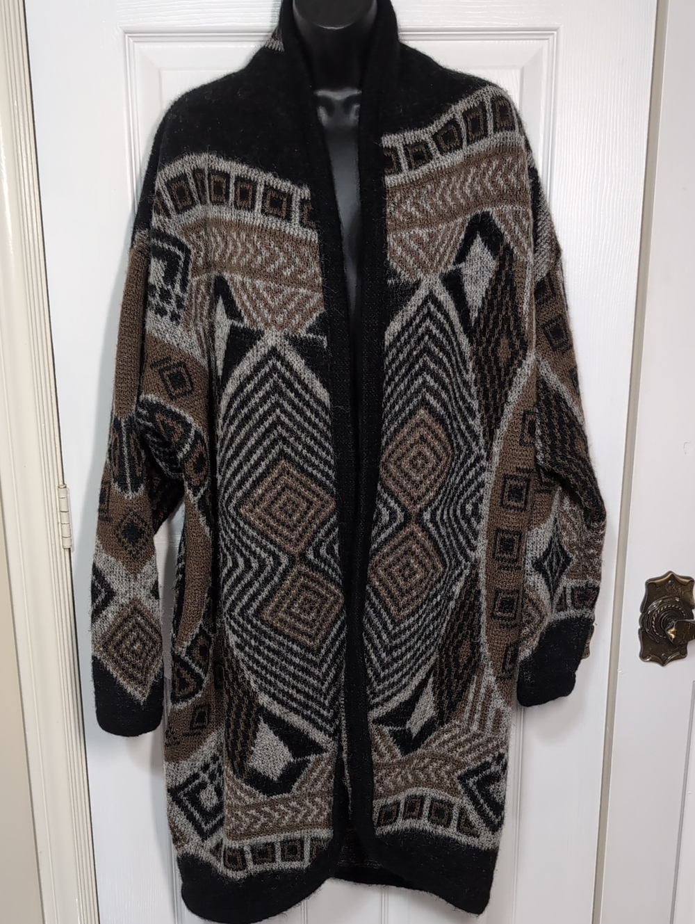 Vintage Emilio Rossi Wool Blend Cardigan Oversized Long